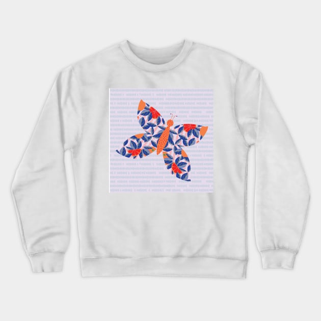 Blueberry Grove Butterfly Crewneck Sweatshirt by FrancesPoff